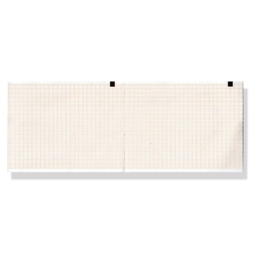 Carta termica ecg 110x140 mmxm - pacco griglia arancio - conf. 25 pacchi