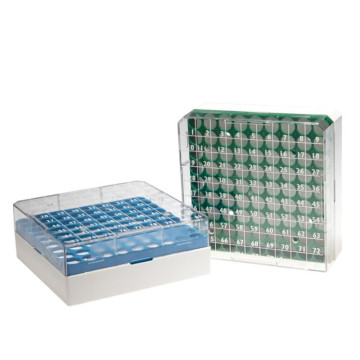 CryoGen® Box da 81 posti per provette da 1 e 2 ml con griglia gialla tampografata. Conf.5 pz.