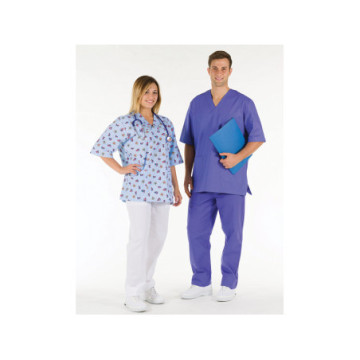 Casacca unisex Tg. S - 100% Cotone - Colore azzurro