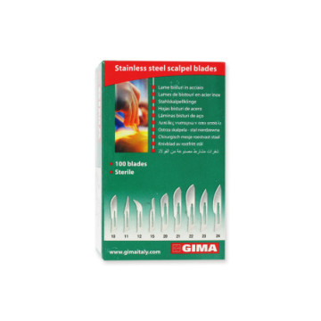 Lame gima inox n. 10 sterili - conf. 100 pz.