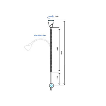 Lampada led alfa-flex - da tavolo - 1 pz.