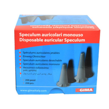 SPECULUM per OTOSCOPI MONOUSO serie MINI diam. 4mm - neri CF/250