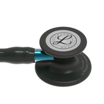 Littmann cardiology iv - 6201 - nero - finiture nere / conn. Blu - 1 pz.