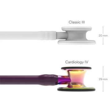 Littmann cardiology iv - 6239 - prugna - finiture arcobaleno brillanti - conn. Viola - 1 pz.