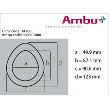 Mascherina ambu nr. 5 - adulto blu - 1 pz.