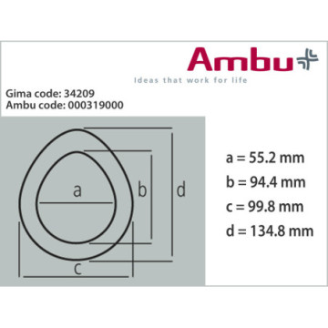 Mascherina ambu nr. 6 - adulto large blu - 1 pz.