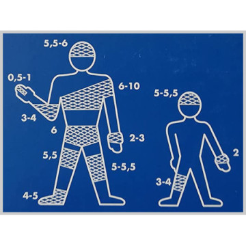 Rete tubolare elastica - calibro 8 per spalle, corpo e schiena - 1 pz.