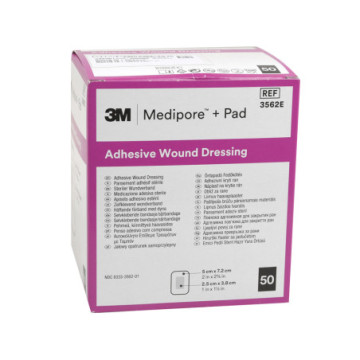 MEDIPORE 3M + PAD 5 x 7 cm - Conf. 50 pz.