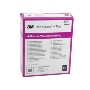 MEDIPORE 3M + PAD 10 x 10 cm - Conf. 25 pz.