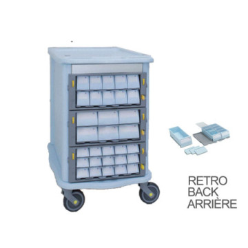 Carrello double face farmacia - 60 cassetti - 1 pz.