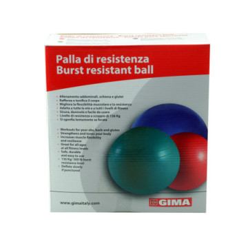 PALLA RESISTENTE da ginnastica - diametro 55 cm - rossa