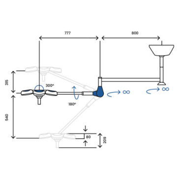 Lampada led quattroluci - a soffitto - 1 pz.