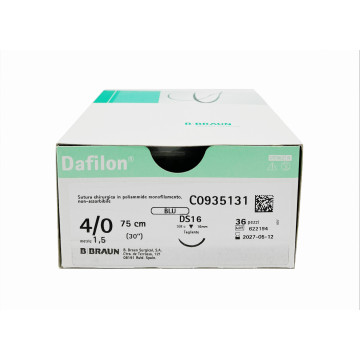 Dafilon suture non assorbibili in nylon, ago 3/8 19mm, USP 3/0 - filo blu 45cm - conf.36