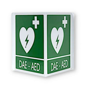 Cartello bifacciale DAE-AED...