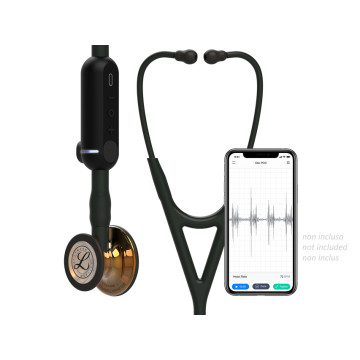 3M Littmann Stetoscopio Core Digital - 8863 - Nero - Finiture Rame Brillante