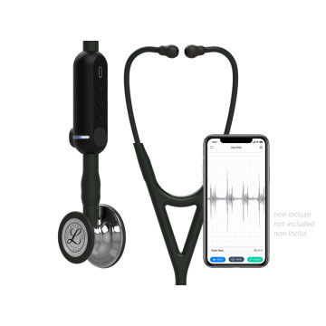 3M Littmann Stetoscopio Core Digital - 8869 - Nero - Finiture Specchio - 1 Pz.