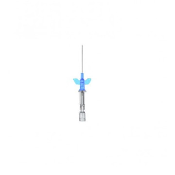 Introcan Certo W aghi cannula monovia con alette 22Gx25mm - Blu - Conf.50 pz.