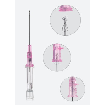 Introcan Safety PUR Aghi cannula monovia di sicurezza senza alette 20Gx32mm - rosa - Conf.50 pz.