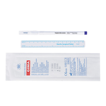 Penna Dermatologica sterile - punta singola 1,0 mm - con righello