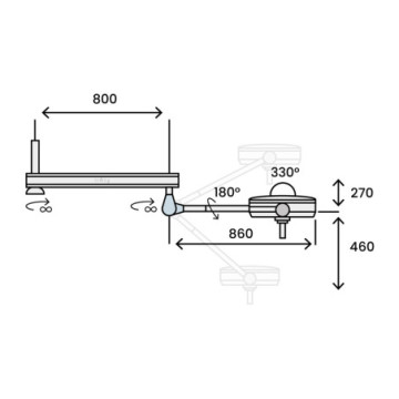 Luce Scialitica Pentaled 30E Light - A Soffitto