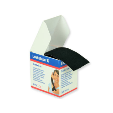 Leukotape k - tape neuromuscolare bsn 5 m x 5 cm - nero