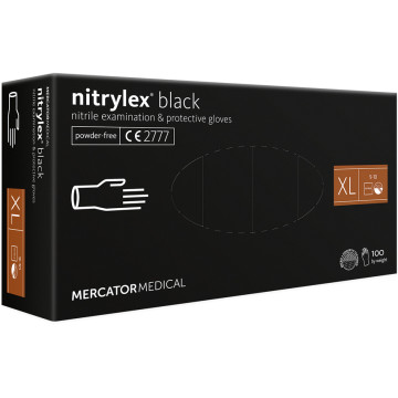 Guanti in nitrile neri Nitrylex black - extra large - conf. 100 pz.