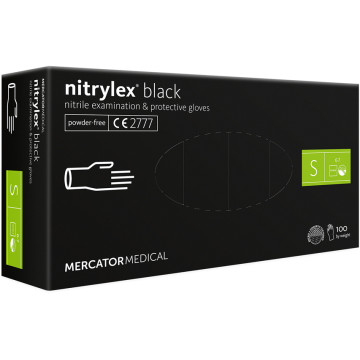 Guanti in nitrile neri Nitrylex black - piccoli - conf. 100 pz.