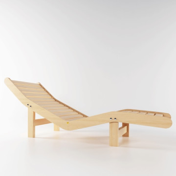 Lettino per Centro Benessere Chaise Longue - colore faggio naturale