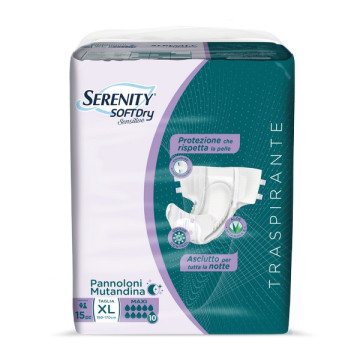 Pannoloni mutandina Serenity Softdry Sensitive Maxi - Taglia XL - Conf.15 pz.