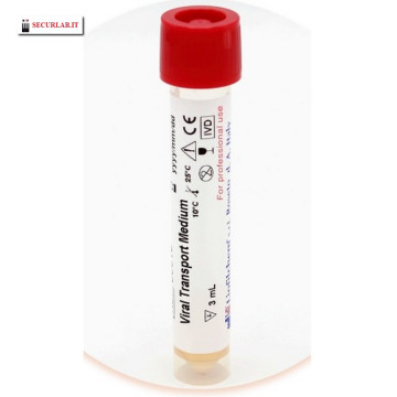 Provette VTM per trasporto virus - Conf.100 pz. da 3 ml - Anche per Virus: SARS-CoV-2 (COVID-19)