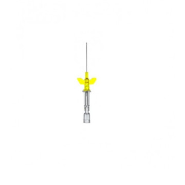 Introcan Certo W aghi cannula monovia con alette 24Gx19mm - Giallo - Conf.50 pz.