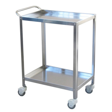 Carrello Inox 2 piani bordati 60x40x75h