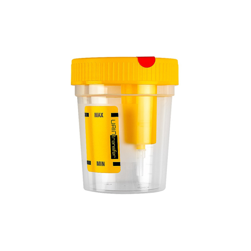 Contenitore urine 120 ml con sistema transfer per provette sottovuoto