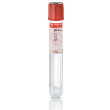 Vacumed® provetta sottovuoto 16×100 mm con Gel Separatore + Attivatore di Coagulazione x 8 ml di sangue, tappo rosso, sterile -