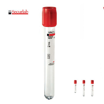 Vacutest Provette 13x100 mm con Attivatore della coagulazione 6 ml tappo rosso Conf. 100 pz